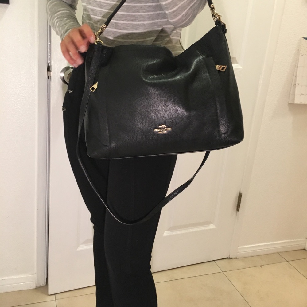 Coach shoulder or crossbody leather bag